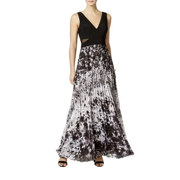 white christmas dresses Xscape Evenings Casey Floral Chiffon Halter Neck Dress 6913X